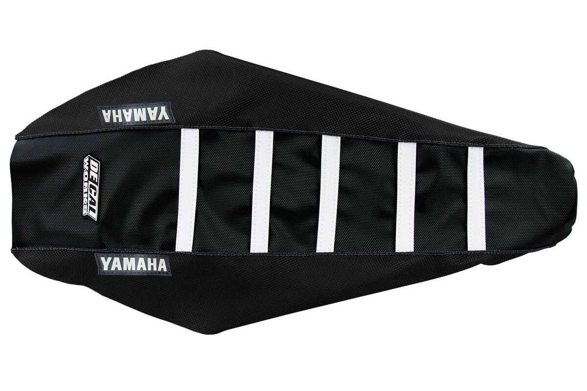 Enjoy Mfg Seat Cover For Yamaha YZF 250/450 (2006-2009) - Blue/Black Ribbed Motocross Seat Cover, Triple Stitched, Handcrafted In USA