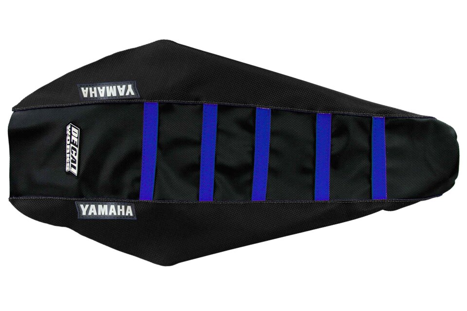 Black Black Blue with Yamaha logo Gripper Ribbed Seat Covers 2020 Yamaha WR250F, 2021 Yamaha WR250F, 2022 Yamaha WR250F, 2023 Yamaha WR250F, 2024 Yamaha WR250F, 2019 Yamaha WR450F, 2020 Yamaha WR450F, 2021 Yamaha WR450F, 2022 Yamaha WR450F, 2023 Yamaha WR450F, 2019 Yamaha YZ250F, 2020 Yamaha YZ250F,...and more