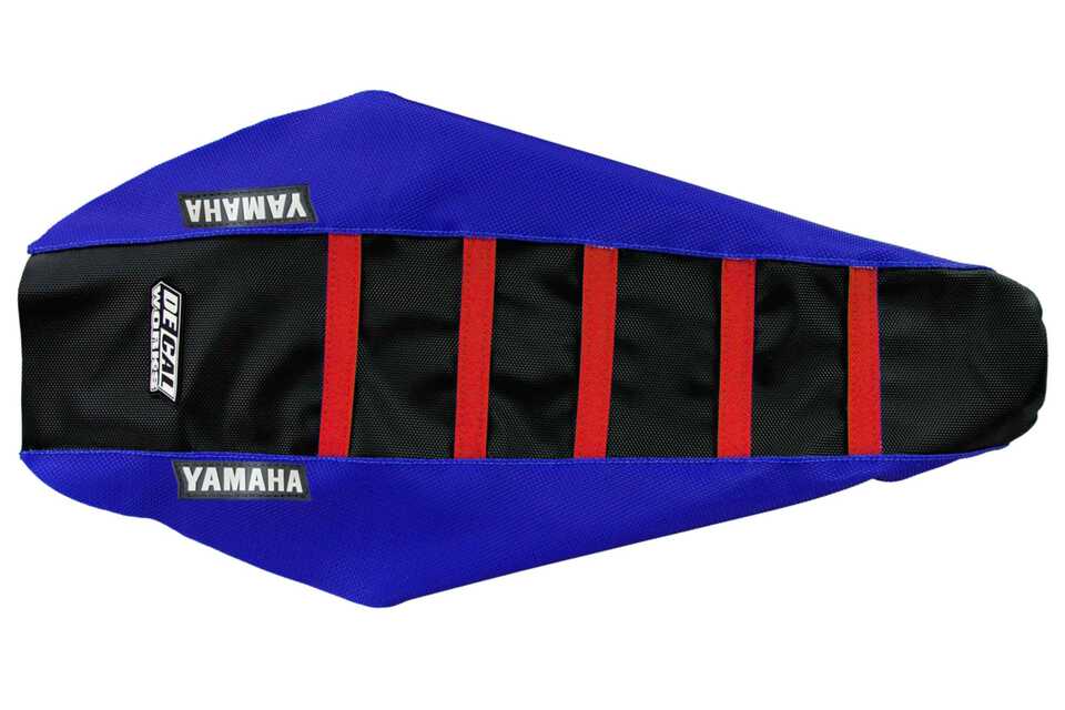 Blue Black Red with Yamaha logo Gripper Ribbed Seat Covers 2020 Yamaha WR250F, 2021 Yamaha WR250F, 2022 Yamaha WR250F, 2023 Yamaha WR250F, 2024 Yamaha WR250F, 2019 Yamaha WR450F, 2020 Yamaha WR450F, 2021 Yamaha WR450F, 2022 Yamaha WR450F, 2023 Yamaha WR450F, 2019 Yamaha YZ250F, 2020 Yamaha YZ250F,...and more