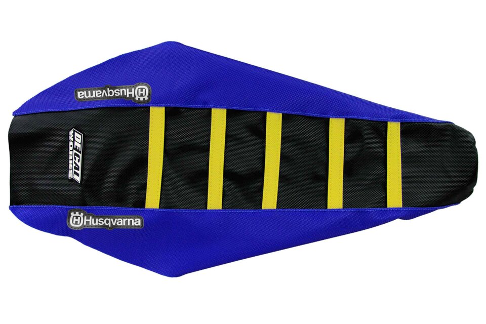 Blue Black Yellow with Husqvarna logo Gripper Ribbed Seat Covers 2014 Husqvarna FC250, 2015 Husqvarna FC250, 2015 Husqvarna FC350, 2014 Husqvarna FC450, 2015 Husqvarna FC450, 2014 Husqvarna FE250, 2015 Husqvarna FE250, 2016 Husqvarna FE250, 2014 Husqvarna FE350, 2015 Husqvarna FE350, 2016 Husqvarna FE35...and more