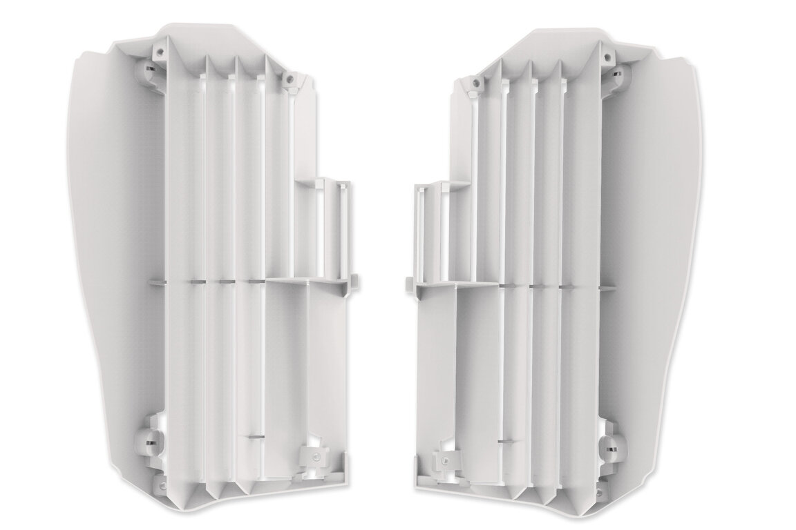 Polisport White Radiator Louvers for Yamaha: YZ250F (2019-2023), YZ450F (2018-2022)
