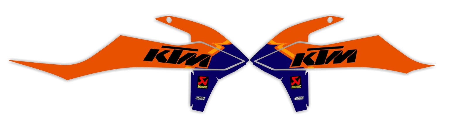 MX Graphics Dirt Bike Decals KTM T-1 Ready Made Rad Kit