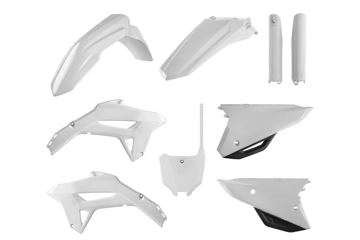 Polisport White with Forks Plastic Kit for Honda: CRF250R (2022-2024), CRF450R (2021-2024), CRF450R-S (2023-2024), CRF450RWE (2021-2024)