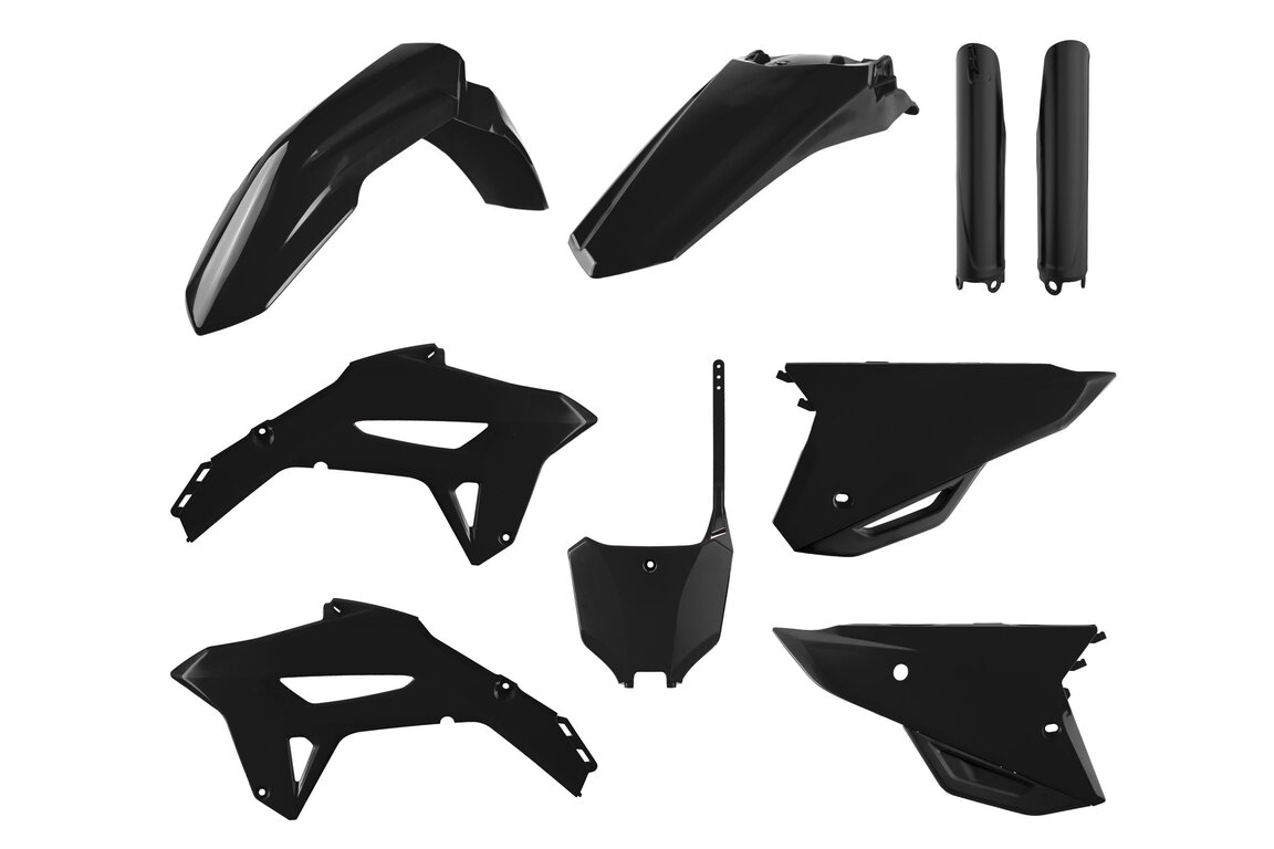 Polisport Black w/ Forks Plastic Kit for Honda: CRF250R (2022-2024), CRF450R (2021-2024), CRF450R-S (2023-2024), CRF450RWE (2021-2024)