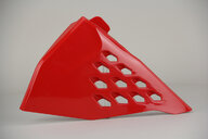 UFO Red Vented Airbox Covers replacement plastics for 21-23 GasGas EC, ECF, EX, EXF, MC, MCF dirt bikes 360 view