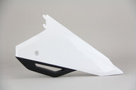 Left Side Polisport White / Black Side Number Plates replacement plastics for 21-24 Honda CRF250, CRF450 dirt bikes.