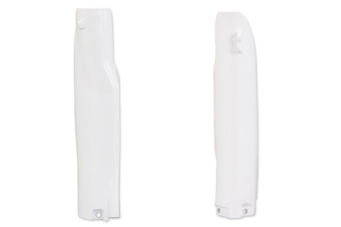 Polisport White Lower Fork Guards for Yamaha: WR250F (2006-2013, 2015-2024), WR450F (2006-2020)