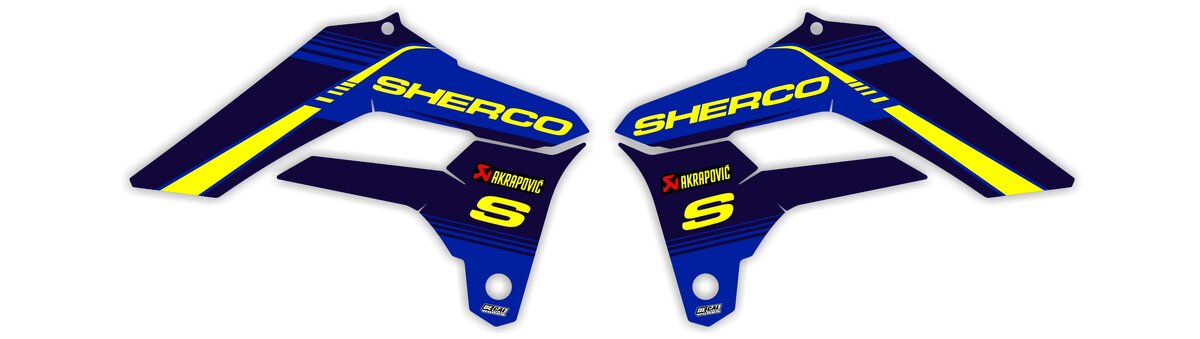 Sherco SEF Blue/Yellow Factory 2019 Ready Made Full Graphics Kit