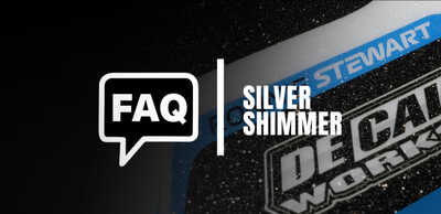 Silver Shimmer finish is a laminate that has metallic silver specs throughout the material.
