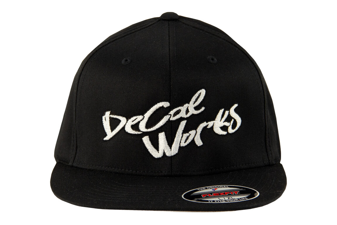 DeCal Works Black w/ White LG/XL Primo Hat