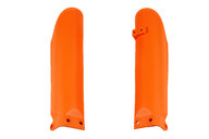 UFO Orange Lower Fork Guards for KTM: SX105 (2003-2011), SX85 (2003-2017), XC105 (2008-2009), XC85 (2008-2009)