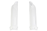 UFO White/Neutral Lower Fork Guards for Kawasaki: KX100 (2014-2021), KX112 (2022-2025), KX85 (2014-2025)