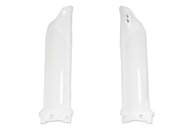 UFO White/Neutral Lower Fork Guards for Kawasaki: KX100 (2014-2021), KX112 (2022-2026), KX85 (2014-2026)