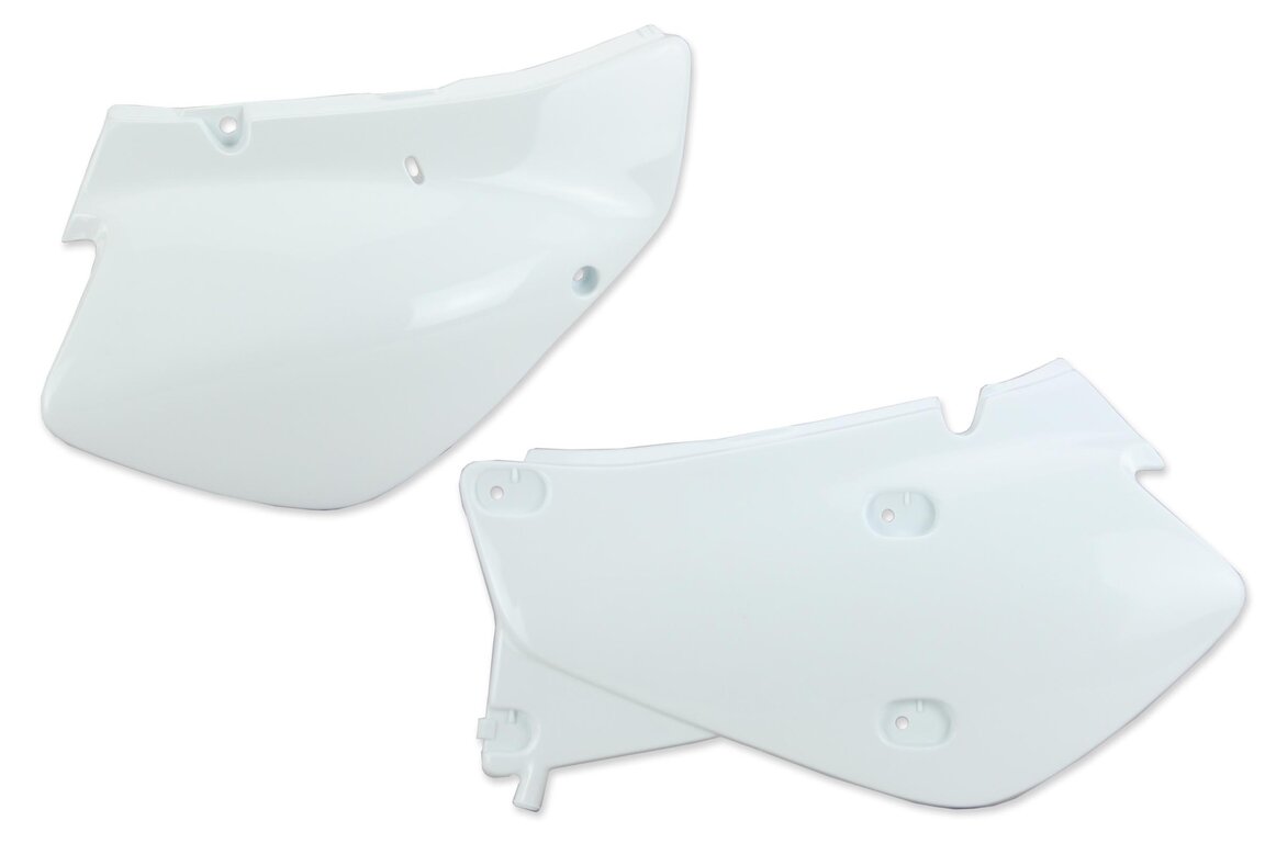 UFO White Side Number Plates for Honda: XR650R (2001-2007)