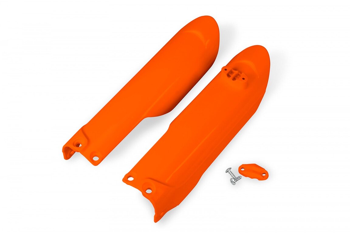 UFO Orange Lower Fork Guards for GasGas: MC85 (2021-2024), Husqvarna: TC85 (2018-2024), KTM: SX85 (2018-2024)