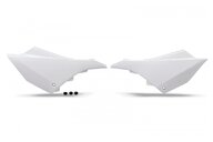 Polisport White Side Number Plates for Yamaha: YZ125 (2002-2026), YZ125X (2020-2026), YZ250 (2002-2026), YZ250X (2016-2026)