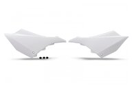 UFO White Side Number Plates for Yamaha: YZ125 (2002-2026), YZ125X (2023-2026), YZ250 (2002-2026), YZ250X (2023-2026)