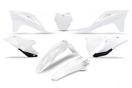 UFO White Plastic Kit for GasGas: EX250 (2023), EX250F (2021-2023), EX300 (2021-2023), EX350F (2021-2023), EX450F (2021-2023), MC 125 (2021-2023), MC 250 (2022-2023), MC250F (2021-2023), MC350F (2022-2023), MC450F (2021-2023), MC450F FE (2022)