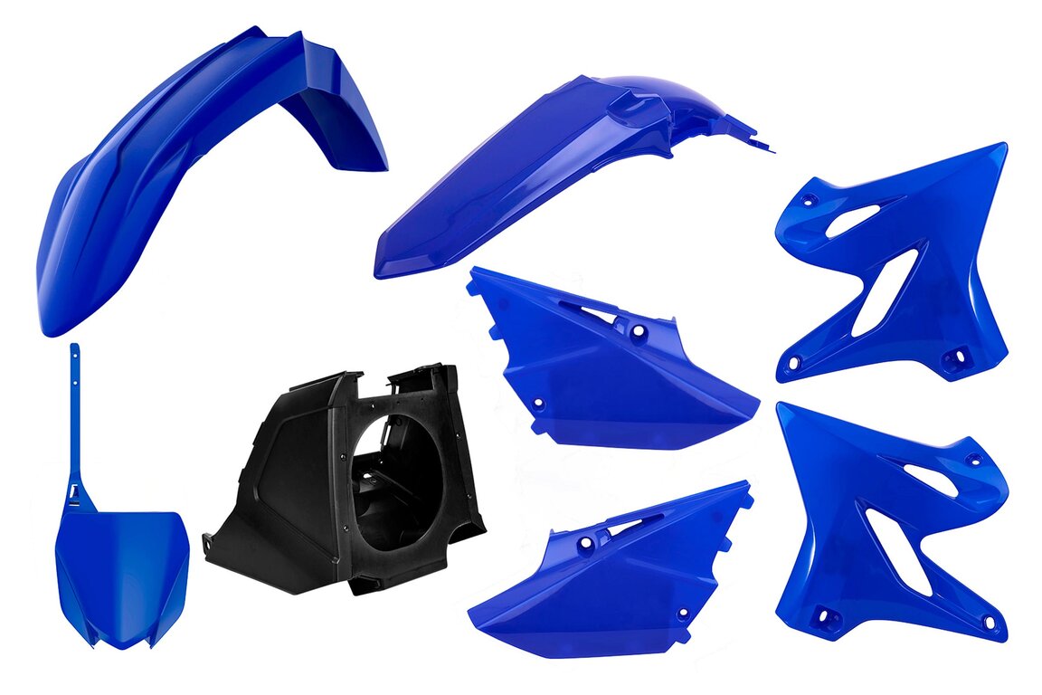 Polisport Blue YZF Style Restyled Plastic Kit for Yamaha: YZ125 (2002-2021), YZ250 (2002-2021)