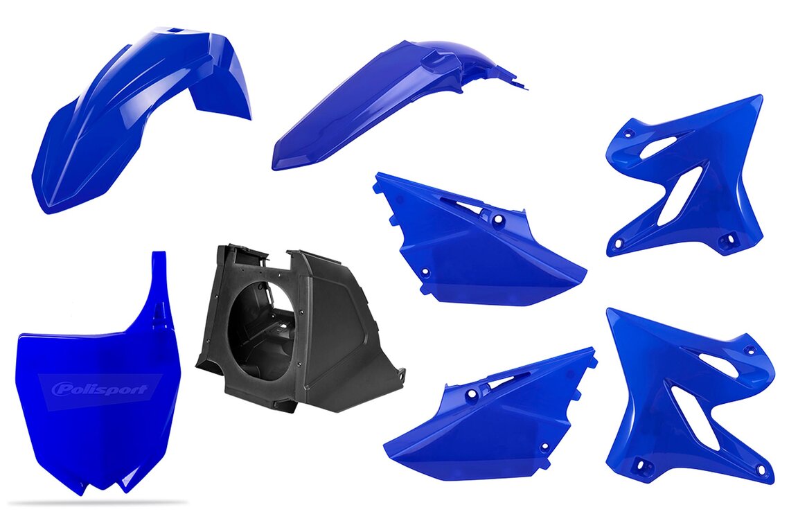 Polisport Blue YZ Style Restyled Plastic Kit for Yamaha: YZ125 (2002-2020), YZ125X (2020-2022), YZ250 (2002-2020), YZ250X (2016-2022)