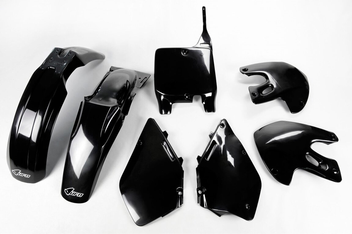 UFO Black Plastic Kit for Suzuki: RM125 (1999-2000), RM250 (1999-2000)