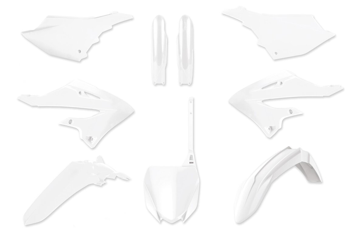 Polisport White with Forks Plastic Kit for Yamaha: YZ125 (2022-2027), YZ125X (2023-2027), YZ250 (2022-2027), YZ250X (2023-2027)