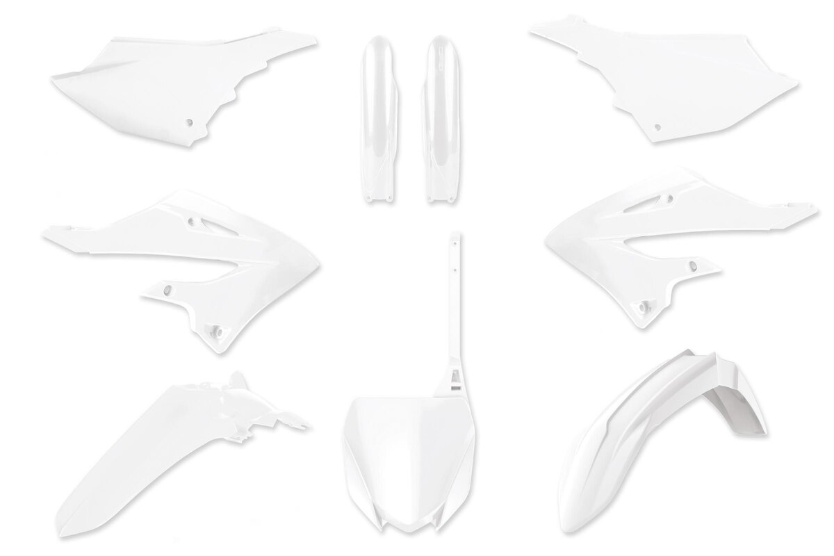 Polisport White w/Forks Plastic Kit fits 22-26 YZ125, YZ250