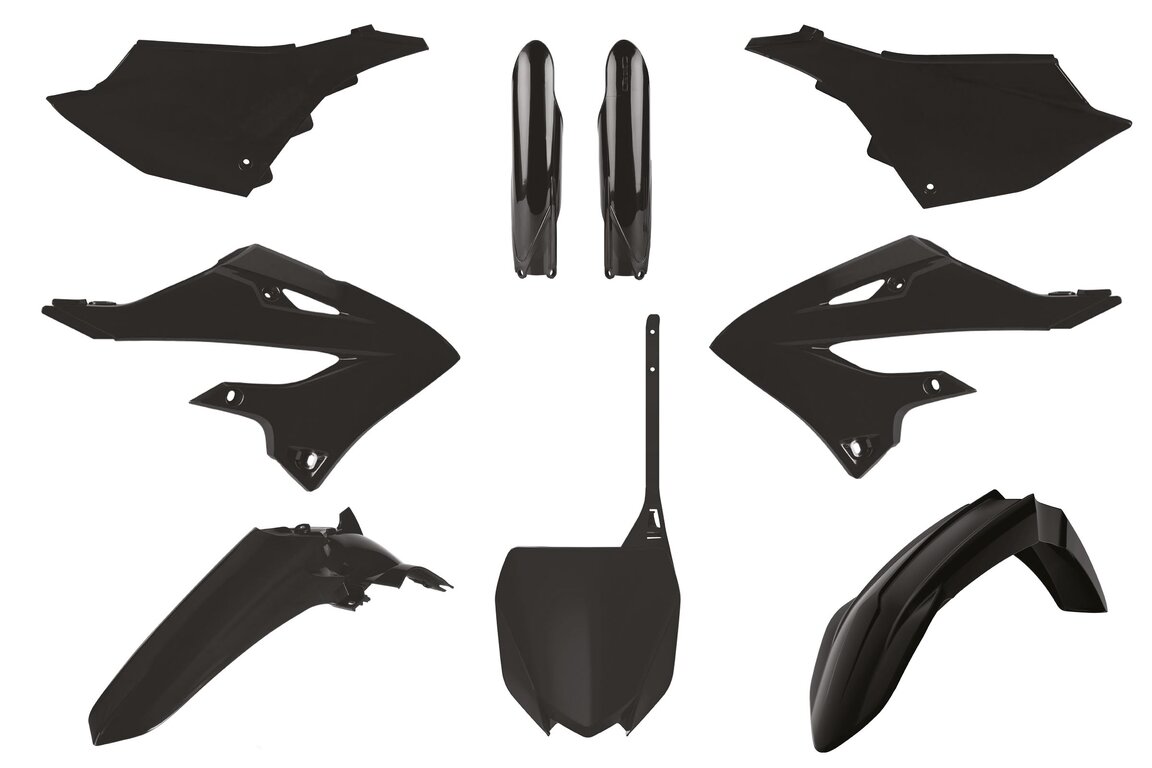 Polisport Black with Forks Plastic Kit for Yamaha: YZ125 (2022-2027), YZ125X (2023-2027), YZ250 (2022-2027), YZ250X (2023-2027)