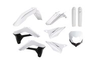 Polisport White Plastic Kit with Lower Forks for Sherco: 125 SE (2018-2023), 125 SE-R (2018-2019), 250 SE (2017-2023), 250 SEF (2017-2018, 2020-2023), 250 SEF-R (2018-2019), 250 SE-R (2018-2019), 300 SE (2021-2023), 300 SEF (2017-2023), 300 SEF-R (2018-2019), 300 SE-R (2018-2019), 450 SE...and more