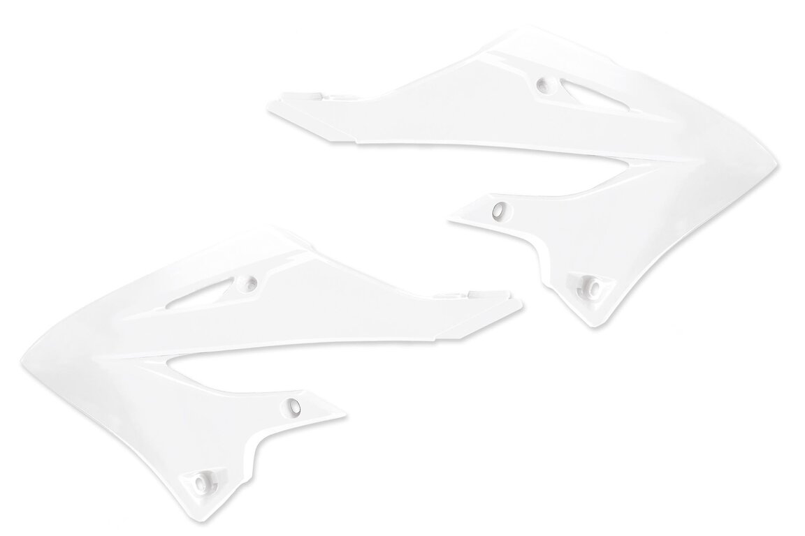 Polisport White Radiator Shroud Set for Yamaha: YZ125 (2002-2027), YZ125X (2020-2027), YZ250 (2002-2027), YZ250X (2016-2027)