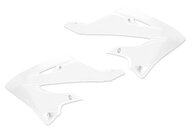Polisport White Radiator Shroud Set for Yamaha: YZ125 (2002-2026), YZ125X (2023-2026), YZ250 (2002-2026), YZ250X (2023-2026)