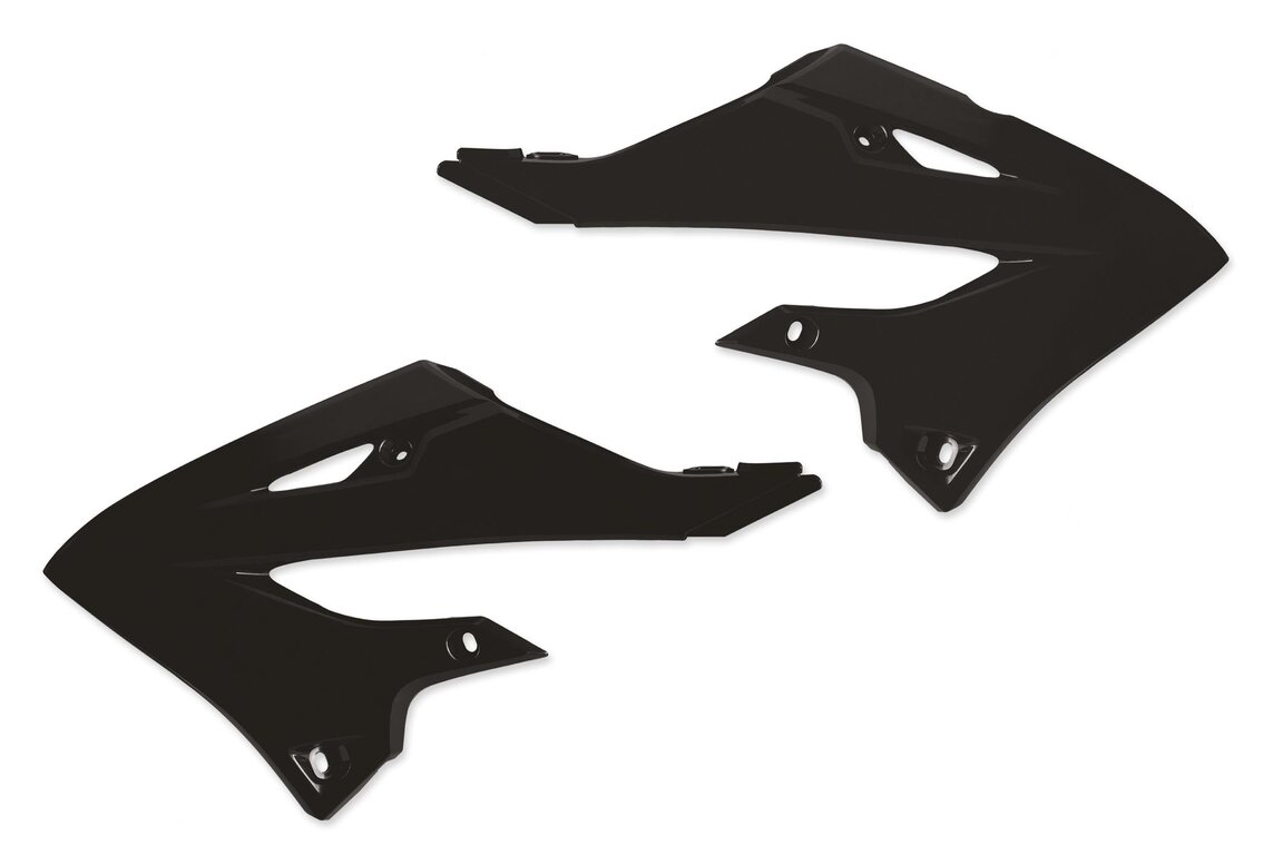Polisport Black Radiator Shroud Set for Yamaha: YZ125 (2002-2026), YZ125X (2023-2026), YZ250 (2002-2026), YZ250X (2023-2026)