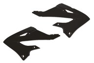 Polisport Black Radiator Shroud Set for Yamaha: YZ125 (2002-2026), YZ125X (2020-2026), YZ250 (2002-2026), YZ250X (2016-2026)