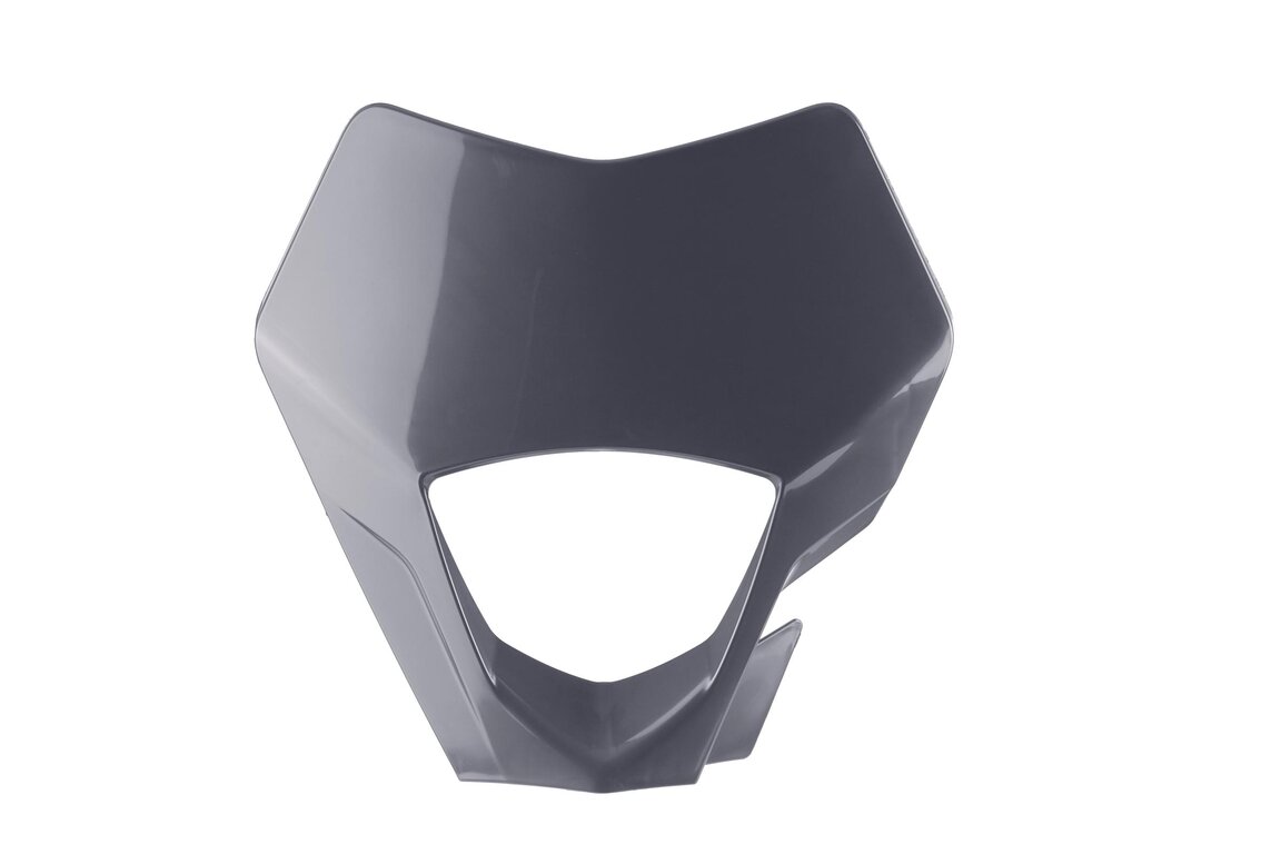 Polisport Nardo Grey Front Number Plate Headlight Mask for GasGas: EC250 (2021-2023), EC250F (2021-2023), EC300 (2021-2023), EC350F (2021-2023)