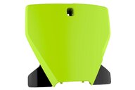 Polisport Flo Yellow Front Number Plate for Husqvarna: FC250 (2019-2022), FC350 (2019-2022), FC450 (2019-2022), FC450 Rockstar Edition (2018-2021), FS450 (2019-2021), FX350 (2019-2022), FX450 (2019-2022), TC125 (2019-2022), TC250 (2019-2022), TX300 (2019), TX300i (2020-2022)