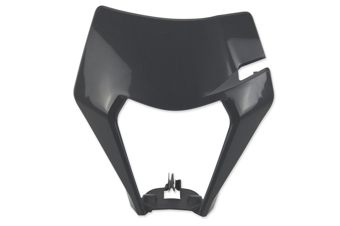 Polisport Nardo Grey Front Number Plate Headlight Mask for KTM: EXC125 (2020-2021), EXC150 (2020-2023), EXC250 (2020-2023), EXC250F (2020-2023), EXC300 (2020-2023), EXC350F (2020-2023), EXC450F (2020-2023), EXC500F (2020-2023), XCF350W (2020-2022), XCF450W (2023), XCF500W (2020-2022), XCW150 (2023...and more