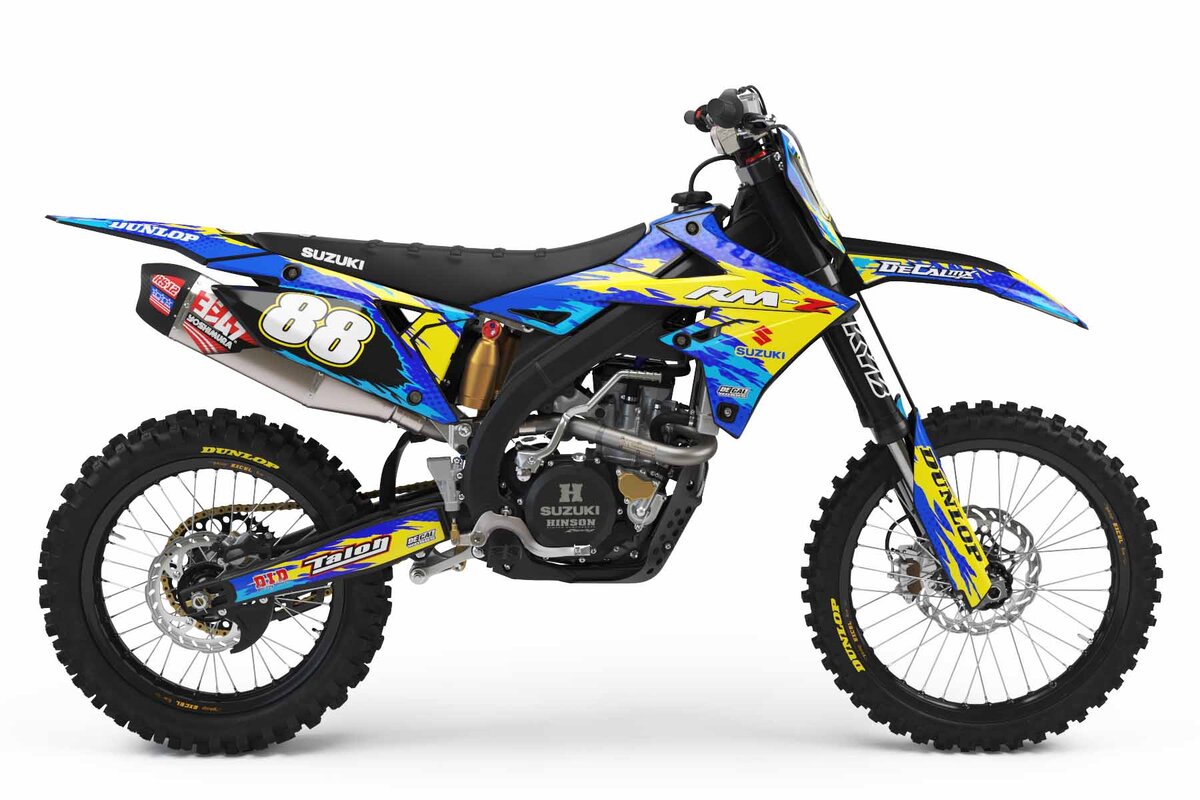 Oracal 1990 Suzuki RM250 RM 250 Shroud Graphics Kit - Multicolor Vinyl Decal Stickers