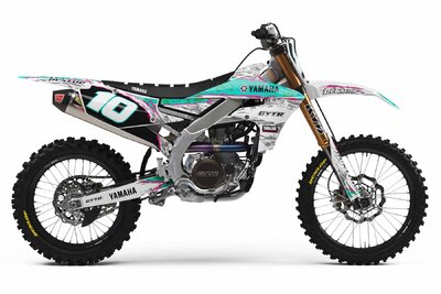 Yamaha WR450F White T-10 Series Dirt Bike Graphics Kit