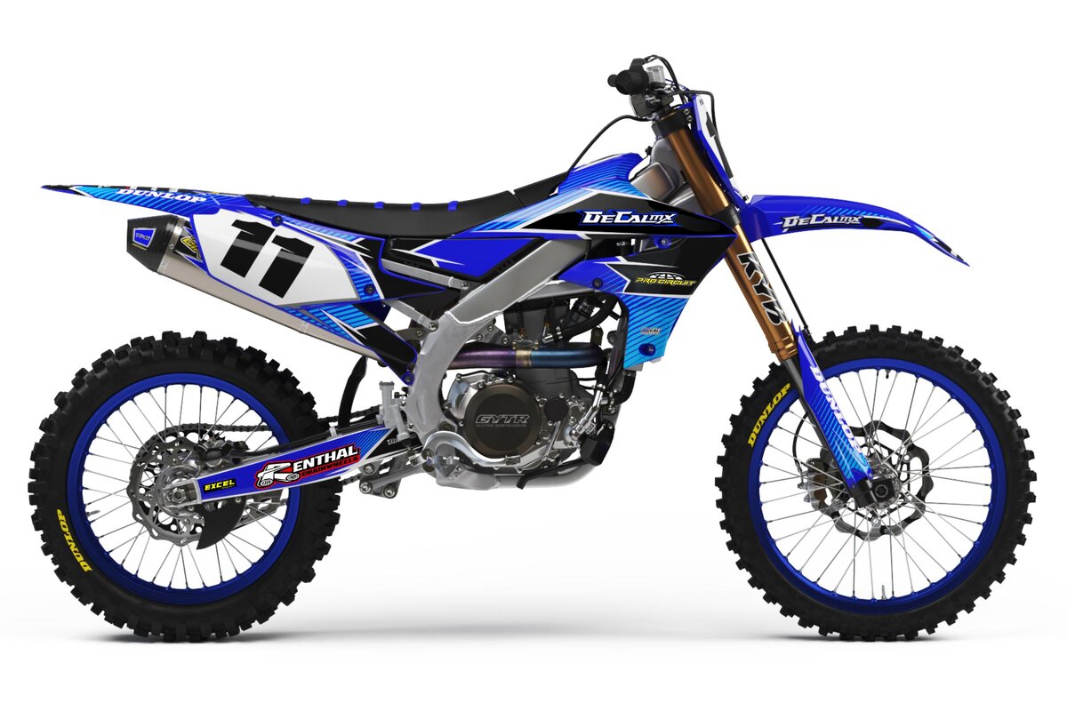 Yamaha YZ85 Blue/Black T-11 Number Plate Graphics Kit
