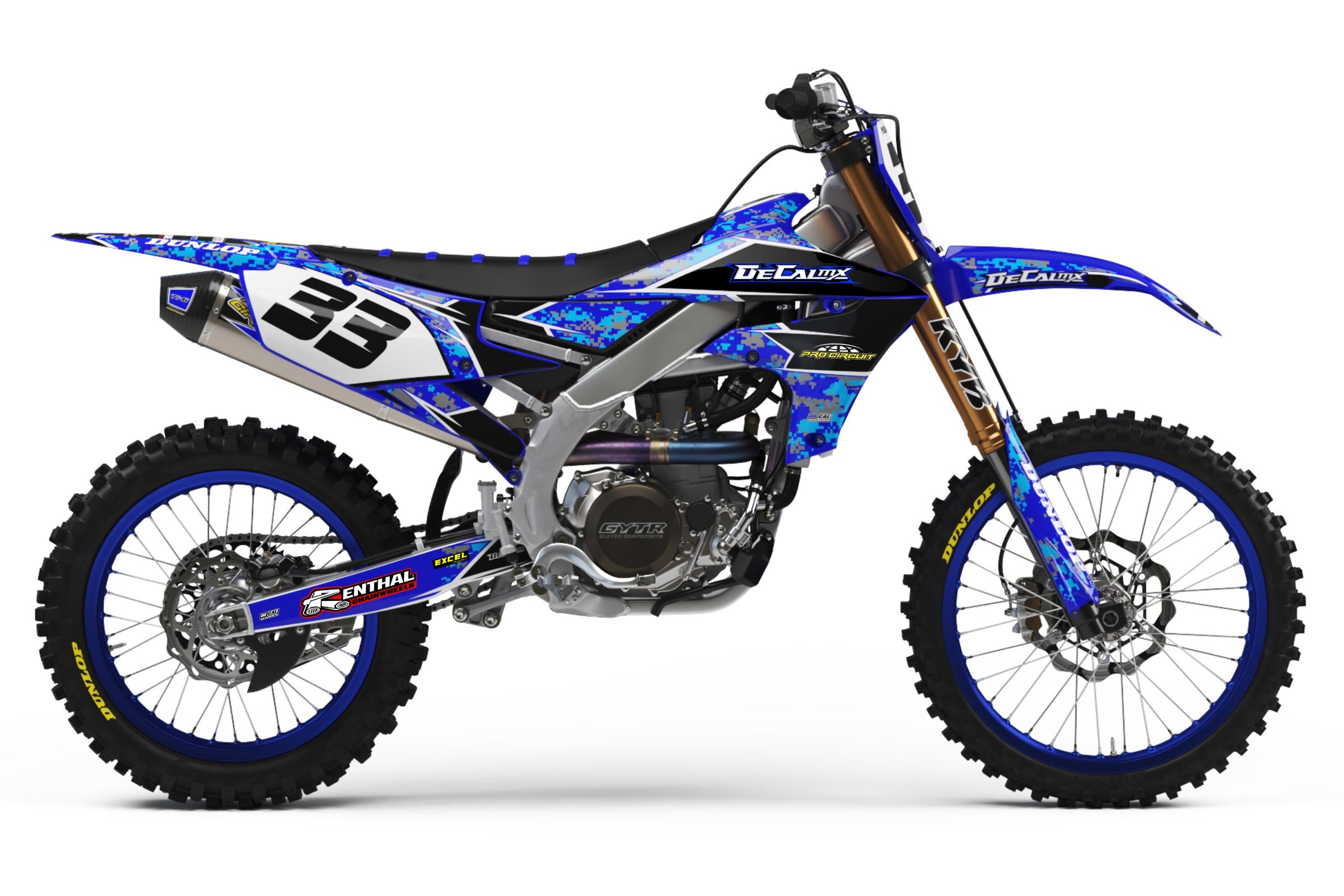 thumbnail image 2 of Blue Yamaha ATV & Dirt Bike Logo Decal Sticker – CRF TTR YZF ATC Compatible (DE23) 2 of 4