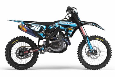 Honda CRF450R Black T-7 Series Dirt Bike Graphics Kit