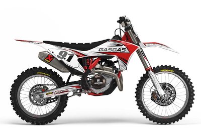 GasGas MC250F White T-9 Series Dirt Bike Graphics Kit