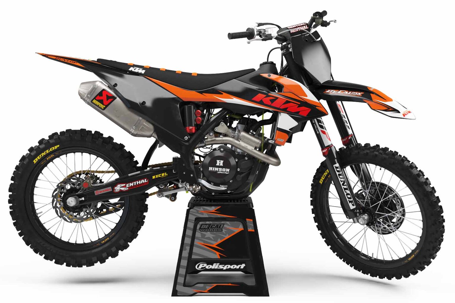 KTM EXC250 Black Garage Sale Full Graphics Kit