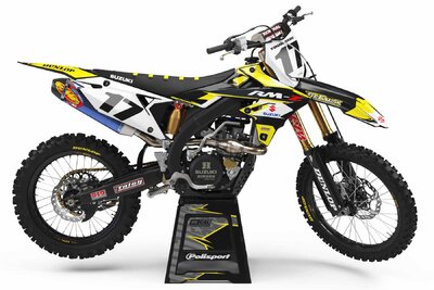 Suzuki WR450F Black Garage Sale Complete Dirt Bike Graphics Kit