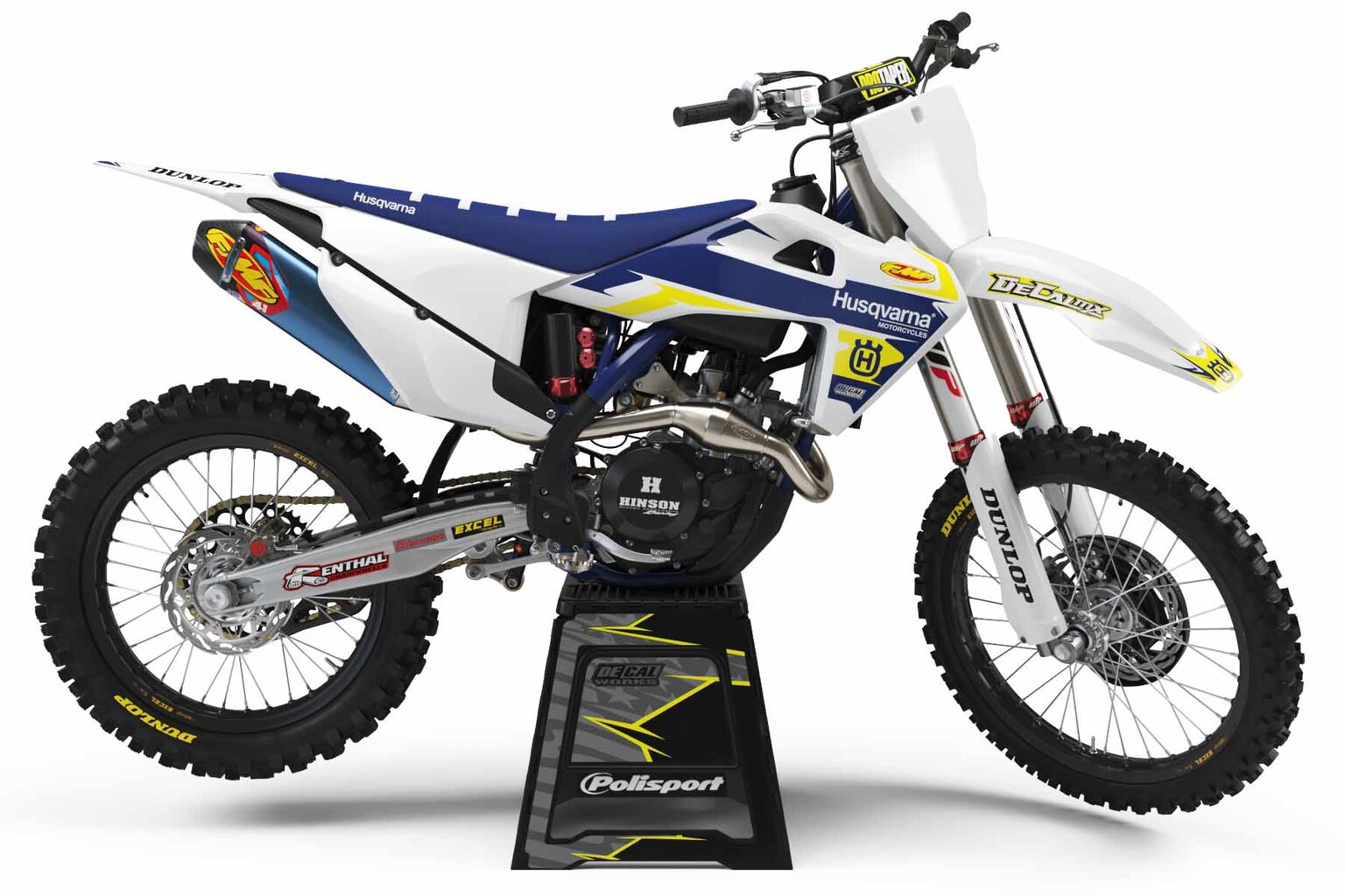 Husqvarna TC125 White Garage Sale Full Graphics Kit