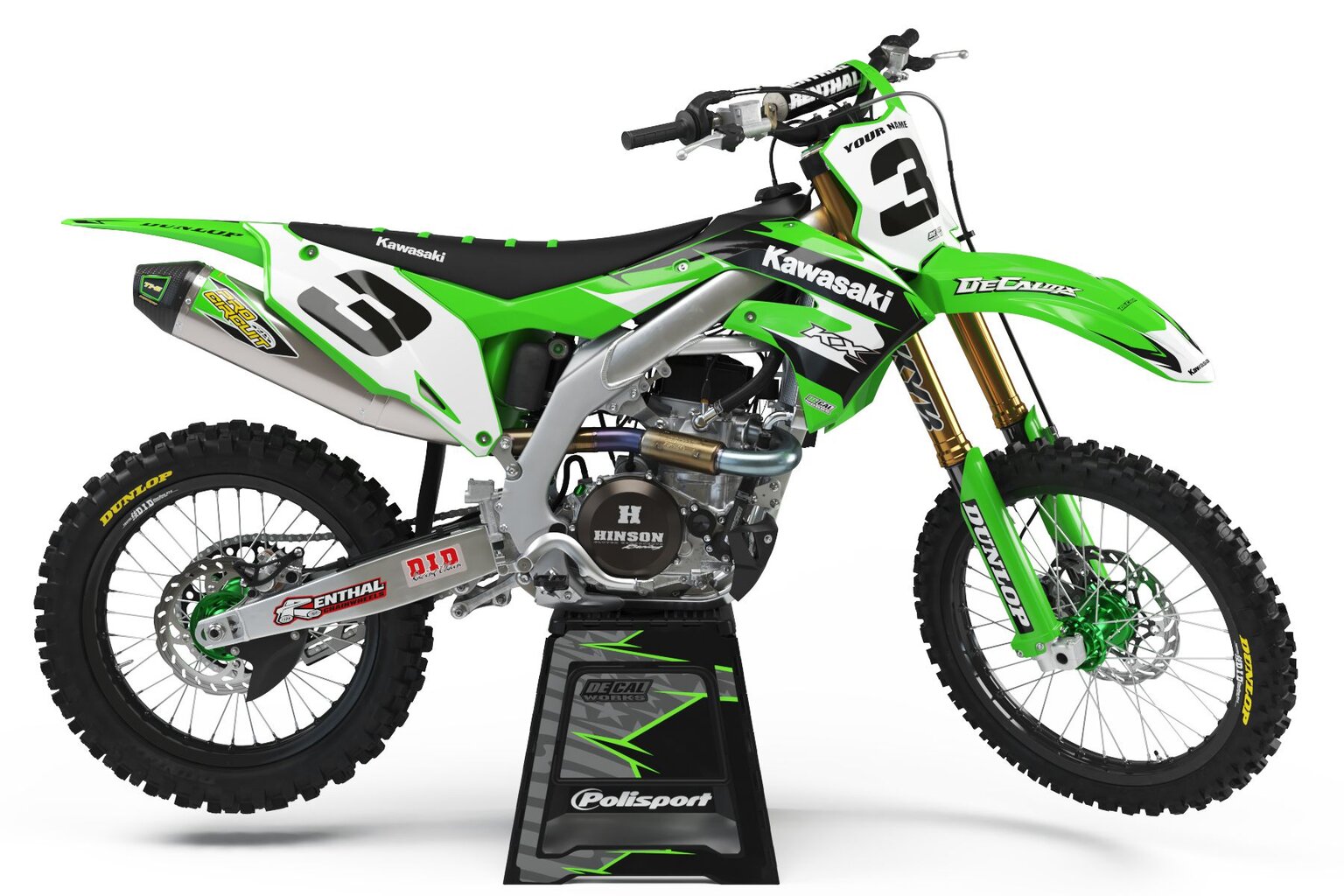 Kawasaki KX65 Green Garage Sale Complete Graphics Kit