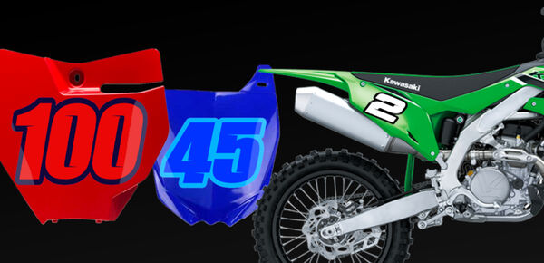 Number Plate Decals for Dirt Bikes | Contour Cut Numbers | DeCal Works
