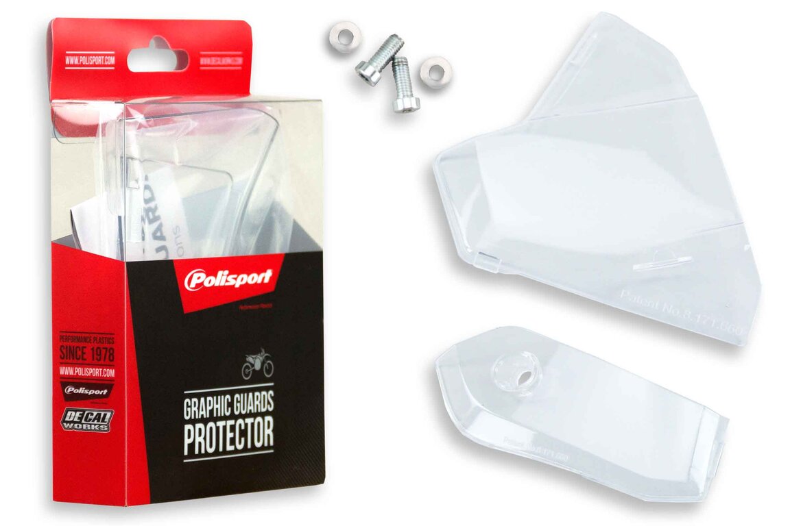 Polisport Clear Graphic Guards for Beta: 125 RR (2020-2024), 125 RR Race Edition (2020-2024), 200 RR (2020-2024), 200 RR Race Edition (2021-2024), 200 Xtrainer (2027), 250 RR (2020-2024), 250 RR Race Edition (2020-2024), 250 Xtrainer (2025), 300 RR (2020-2024), 300 RR Race ...and more
