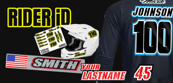 MX Graphics Dirt Bike Decals Rider ID | DeCal Works