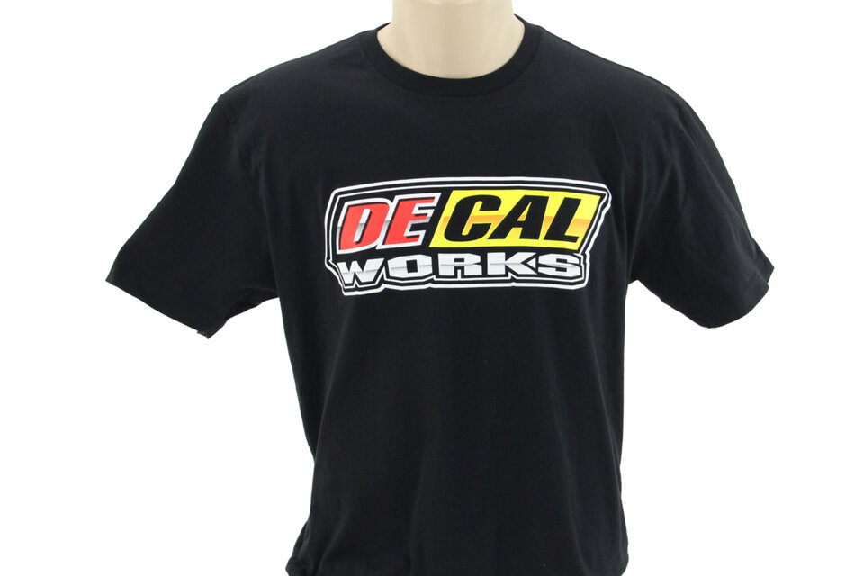 DeCal Works Black T-Shirt with Color Logo
